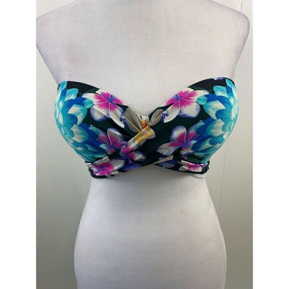 Coco Reef Multicolor Strapless Bikini Top Size 32/34C - Picture 4 of 9